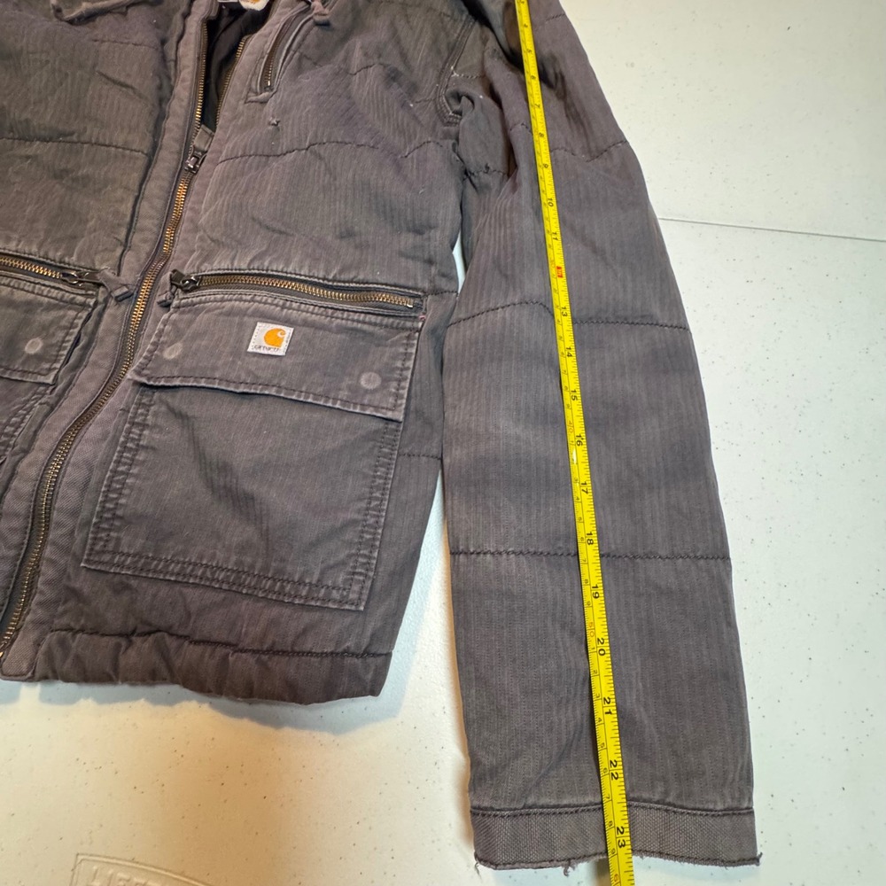 Discontinued Carhartt Women's Gray Gallatin Quilted Lined Hooded Jacket Sz Small - Picture 6 of 10
